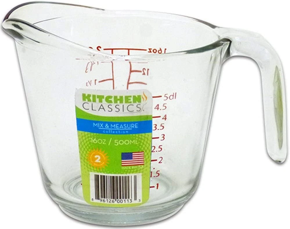 Kadra Kitchen Classic Glass Measuring Cup 3 Kadra Kitchen Classic Glass Measuring Cup