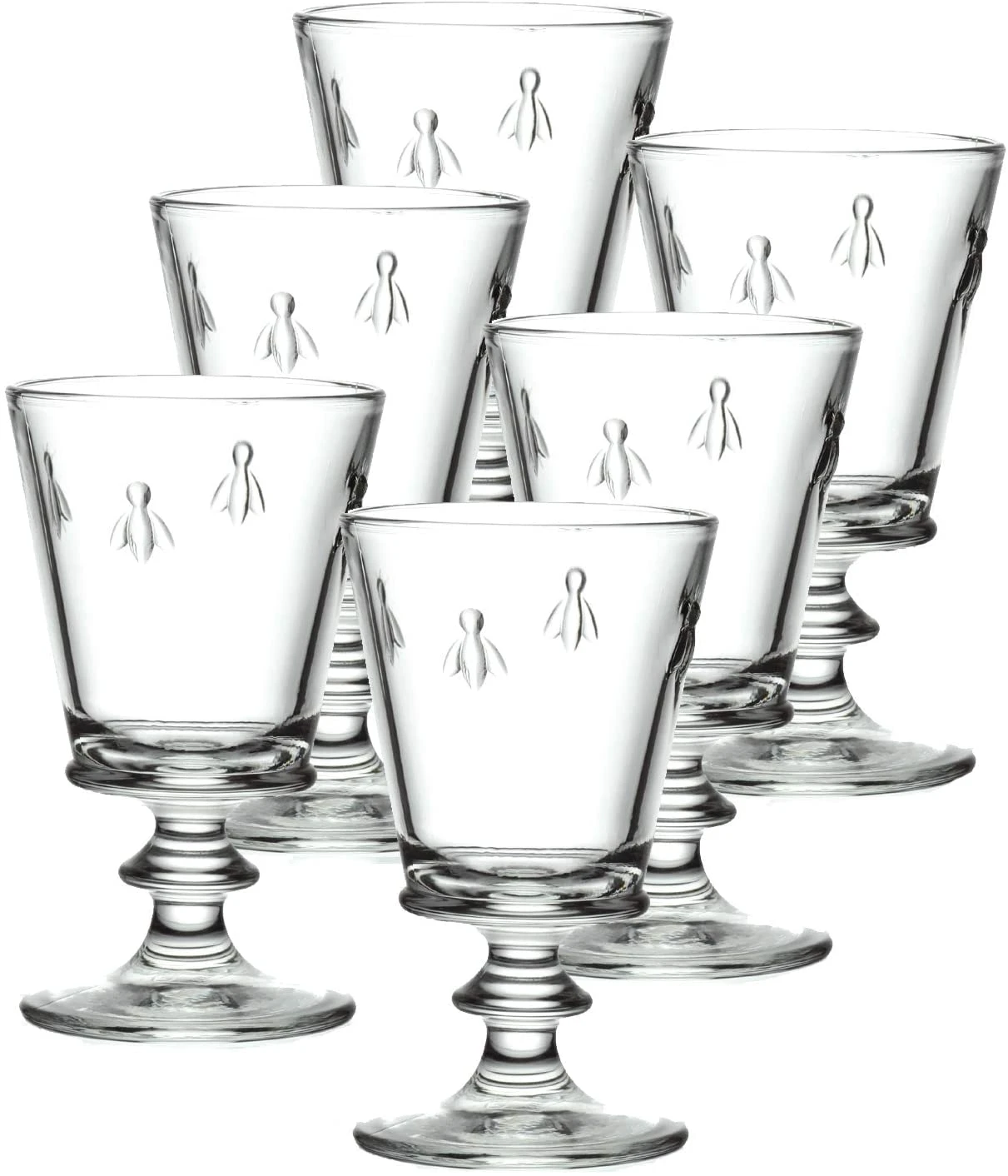 La Rochere Fine French Glassware Embossed With The Iconic French Napoleon Bee Set Of 6 4 La Rochere Fine French Glassware Embossed With The Iconic French Napoleon Bee Set Of 6 - Image 2