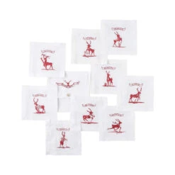 Juliska Country Estate Reindeer Games Cocktail Coasters Set/9