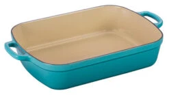Le Creuset Signature 5.25 Quart Rectangular Roaster 11.7 Inch X 16.8 Inch -Shop Kitchen Cliques ls2011 3317 roaster caribbean 5.25qt
