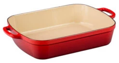 Le Creuset Signature 5.25 Quart Rectangular Roaster 11.7 Inch X 16.8 Inch -Shop Kitchen Cliques ls2011 3367 roaster cerise 5.25qt