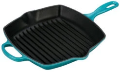 Le Creuset 10.25 Inch Signature Square Skillet Grill -Shop Kitchen Cliques ls2021 2617 skillet grill caribbean 10.25 inch