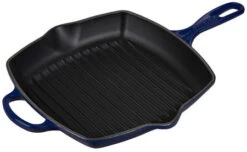 Le Creuset 10.25 Inch Signature Square Skillet Grill -Shop Kitchen Cliques ls2021 2678 skillet grill indigo