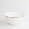 Little White Dish Classic Soup Bowl, Gold Rim, Set/4 -Shop Kitchen Cliques lwdclassicbo