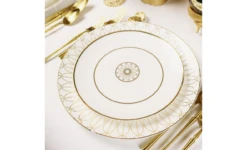 Little White Dish White Medallion Salad Plate, Set/4