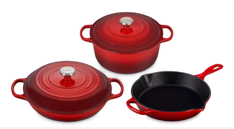 Le Creuset 5 Piece Signature Cast Iron Cookware Set 5 Le Creuset 5 Piece Signature Cast Iron Cookware Set - Image 3