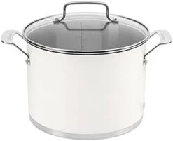 Cuisinart Matte White Stainless Collection 6 Quart Stockpot With Cover
