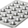 Nordic Ware Natural Aluminum Commercial Petite Muffin Pan, 24 Cup
