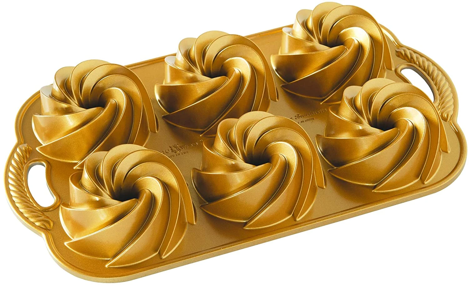 Nordic Ware Heritage Bundtlette Pan, Gold 3 Nordic Ware Heritage Bundtlette Pan, Gold