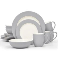 Noritake Colorwave Rimmed Dinnerware, 16 Pc. Set, Service For 4 6 Noritake Colorwave Rimmed Dinnerware, 16 Pc. Set, Service For 4 -Shop Kitchen Cliques noritake5107 b16x