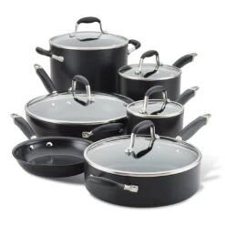 Anolon Advanced Home Hard Anodized 11-Piece Cookware Set 8 Anolon Advanced Home Hard Anodized 11-Piece Cookware Set -Shop Kitchen Cliques onyx
