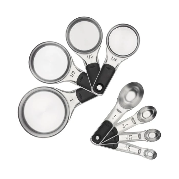 Oxo Good Grips 8 Pc. Stainless Steel Measuring Cups & Spoons Set 3 Oxo Good Grips 8 Pc. Stainless Steel Measuring Cups & Spoons Set