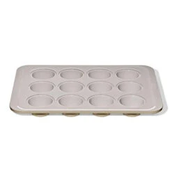 Oxo Non Stick Pro Ceramic Coated Metal Bakeware 12 Cup Muffin Pan -Shop Kitchen Cliques oxo gg 11413600 12 cup muffin pan biscuit apdp 00 main 1
