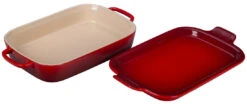 Le Creuset Of America Le Creuset Stoneware Rectangular Dish With Platter Lid, 2.75 Qt