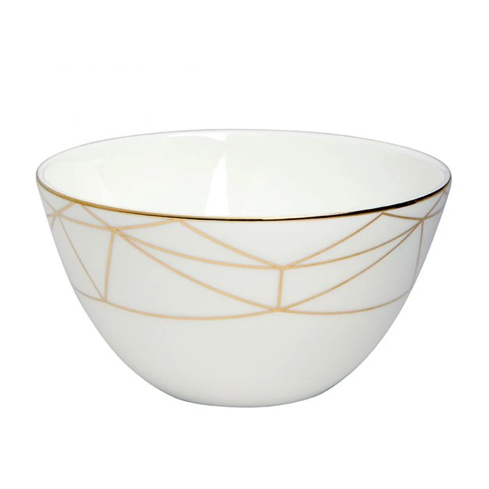 Prouna Gem Cut Gold Cereal Bowl 3 Prouna Gem Cut Gold Cereal Bowl