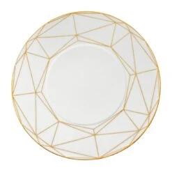 Prouna Gem Cut Gold Dinner Plate