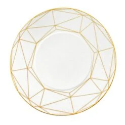 Prouna Gem Cut Gold Salad/Dessert Plate