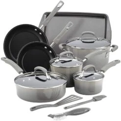 Rachael Ray Nonstick Cookware Pots And Pans Set, 14 Piece -Shop Kitchen Cliques rachel ray 19002