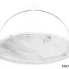 Lucite By Design Round Cake Dome And Grey Marble Base -Shop Kitchen Cliques rbcdgm