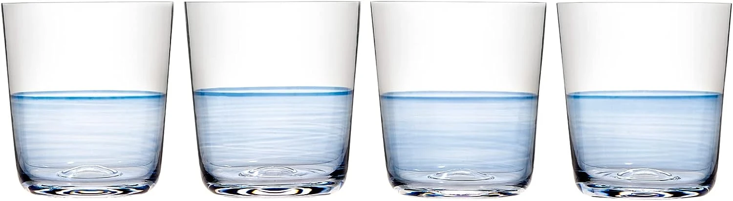 Royal Doulton 1815 Tumblers, Blue, Set/4 3 Royal Doulton 1815 Tumblers, Blue, Set/4