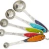 RSVP International Colored Handle Measuring Spoons, Set/5
