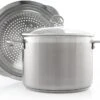 Chantal Induction 21 Steel 8 Quart Stockpot With Pasta-Steamer Insert -Shop Kitchen Cliques slin33 240sp