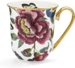Spode White Floral Coffee Mug