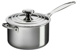 Le Creuset Stainless Steel Saucepan With Lid -Shop Kitchen Cliques ssp1100 20 saucepan 4qt