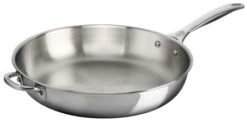 Le Creuset 12.5 Inch Stainless Steel Deep Fry Pan With Helper Handle