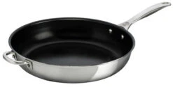Le Creuset 12.5 Inch Stainless Steel Nonstick Deep Fry Pan With Helper Handle
