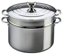 Le Creuset 9 Quart Stainless Steel Stockpot With Lid & Deep Colander Insert (10 Inch)