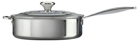 Le Creuset 4.5 Quart Stainless Steel Sauté Pan With Lid & Helper Handle 3 Le Creuset 4.5 Quart Stainless Steel Sauté Pan With Lid & Helper Handle