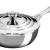 Le Creuset 2 Quart Stainless Steel Saucier Pan With Lid 2 Le Creuset 2 Quart Stainless Steel Saucier Pan With Lid -Shop Kitchen Cliques ssp6100 20 saucier pan 2qt