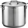 Tramontina Gourmet Stainless Steel Covered Stock Pot, Tri Ply Base 2 Tramontina Gourmet Stainless Steel Covered Stock Pot, Tri Ply Base -Shop Kitchen Cliques tram12qt80120