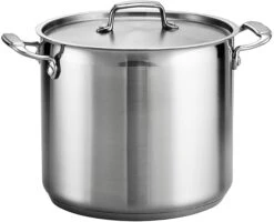 Tramontina Gourmet Stainless Steel Covered Stock Pot, Tri Ply Base