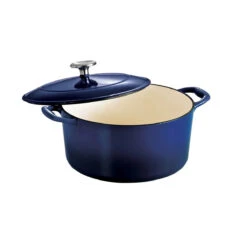 Tramontina 5.5 Qt Enameled Cast-Iron Series 1000 Covered Round Dutch Oven -Shop Kitchen Cliques tram80131 075ds