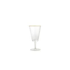 Vikko Decor - Optic, Gold Rim Glass Set Of 6